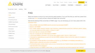 
                            2. FAQ | KNIME