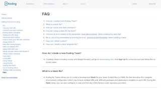 
                            6. FAQ - Koding