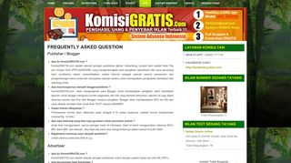 
                            6. FAQ - KOMISI GRATIS | Situs Penghasil Uang Gratis & Adsense ...