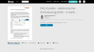 
                            11. FAQ Kunden - elektronischer Kontoauszug (eKA) - vr bank ... - Yumpu