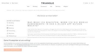
                            12. FAQ: Kundenkarte in s.Oliver App nutzen - Triangle