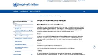 
                            2. FAQ Kurse und Module belegen - FernUniversität in Hagen