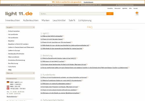 
                            3. FAQ - light11.de