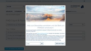 
                            1. FAQ Log-in & Passwort vergessen - www.franzis.de - FRANZIS Verlag