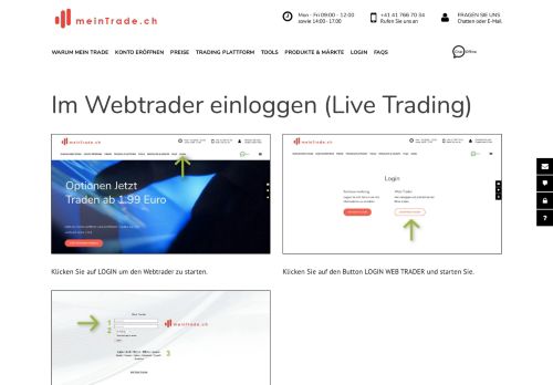 
                            10. FAQ Login Webtrader - meinTrade.ch