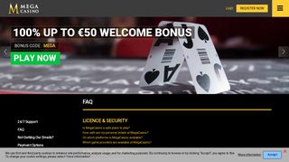 
                            3. FAQ - Mega Casino