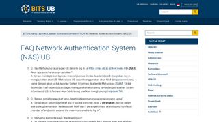 
                            2. FAQ Network Authentication System (NAS) UB | BITS
