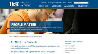 
                            12. FAQ NUID (For Student) | University of Nebraska at Kearney - UNK.edu