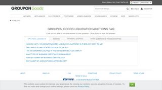 
                            11. FAQ | Official Groupon Goods Liquidation Marketplace