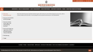 
                            3. FAQ Online Banking | Berenberg