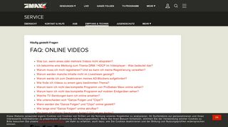 
                            2. FAQ: Online Videos - ProSieben MAXX
