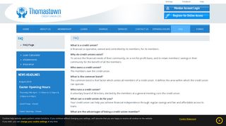 
                            11. FAQ Page - Thomastown Credit Union