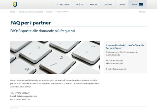 
                            12. FAQ per i partner - CarGarantie