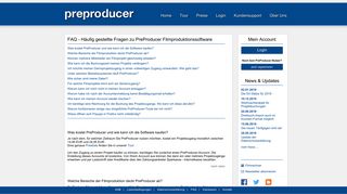 
                            3. FAQ - PreProducer