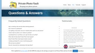 
                            5. FAQ - Private Photo Vault