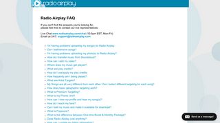 
                            5. FAQ - Radio Airplay - Promote your Music online - Get your song on ...