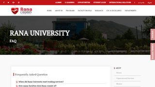 
                            6. FAQ - Rana University