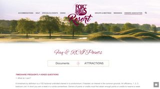 
                            10. FAQ & RCI Points - Fox Hills Resort