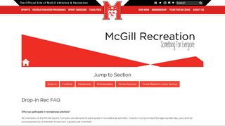 
                            7. FAQ Recreation - McGill University Athletics