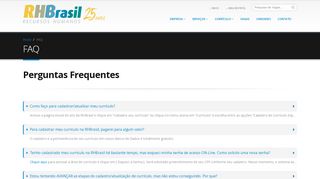 
                            7. FAQ | RHBrasil Recursos Humanos