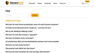 
                            6. FAQ - SecureSafe