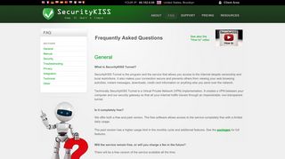 
                            8. FAQ - SecurityKISS - Free VPN Service