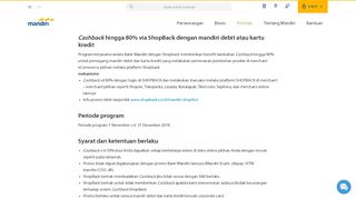 
                            5. FAQ ShopBack Bulan Belanja Online Nov-Des - Bank Mandiri