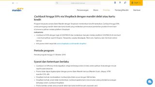 
                            13. FAQ Shopback Bulan Belanja Online Sept-Okt - Bank Mandiri