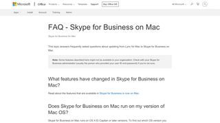 
                            9. FAQ - Skype for Business on Mac - Office Support - Office 365