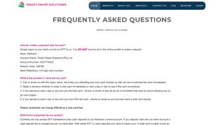 
                            8. FAQ - Smart Swipe Solutions