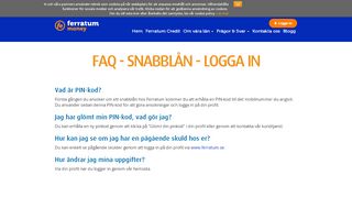 
                            4. FAQ - Snabblån - Logga in | Ferratum.se
