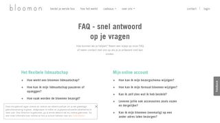 
                            5. FAQ - snel antwoord op je vragen - Bloomon