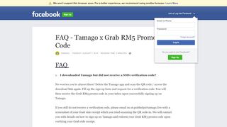 
                            5. FAQ - Tamago x Grab RM5 Promo Code | Facebook