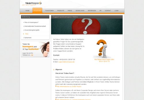 
                            6. FAQ - Teamspace