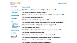 
                            4. FAQ: Technik - Kundencenter - ratiokontakt GmbH