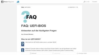 
                            3. FAQ: UEFI-BIOS | c't | Heise Magazine