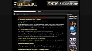 
                            12. FAQ - UtherTube.com | Get paid to watch and upload Utherverse videos