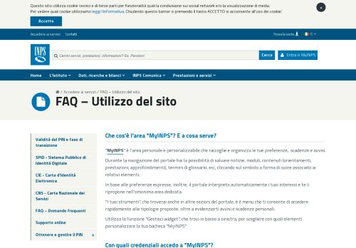 
                            6. FAQ – Utilizzo del sito - Inps