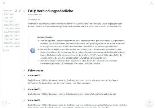 
                            11. FAQ: Verbindungsabbrüche – Star Citizen Wiki