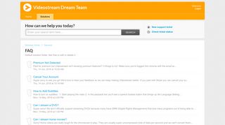 
                            5. FAQ : Videostream Dream Team