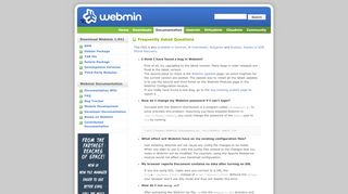 
                            8. FAQ - Webmin