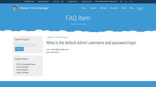 
                            5. FAQ: What is the default Admin username and password login
