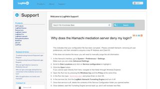 
                            5. FAQ: Why does the Hamachi mediation server deny my login?