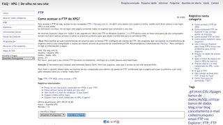 
                            1. FAQ - XPG | De olho no seu site - Como acessar o FTP do XPG?