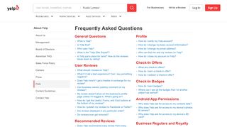 
                            12. FAQ - Yelp