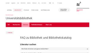 
                            6. FAQ zu Bibliothek und Bibliothekskatalog - Universität Bern