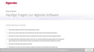 
                            6. FAQ zu Unternehmens-Portal | agenda-kunden.de