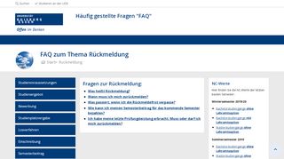 
                            7. FAQ zum Thema Rückmeldung - an der Universität Duisburg-Essen