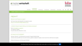 
                            13. FAQ zur IT - Studiengang Medienwirtschaft - HdM Stuttgart