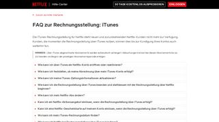 
                            13. FAQ zur Rechnungsstellung: iTunes - Netflix Help Center